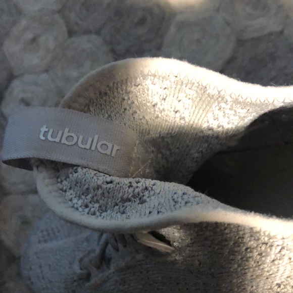 Adidas tubular sneakers grey knit size 10 used condition. - Picture 7 of 10